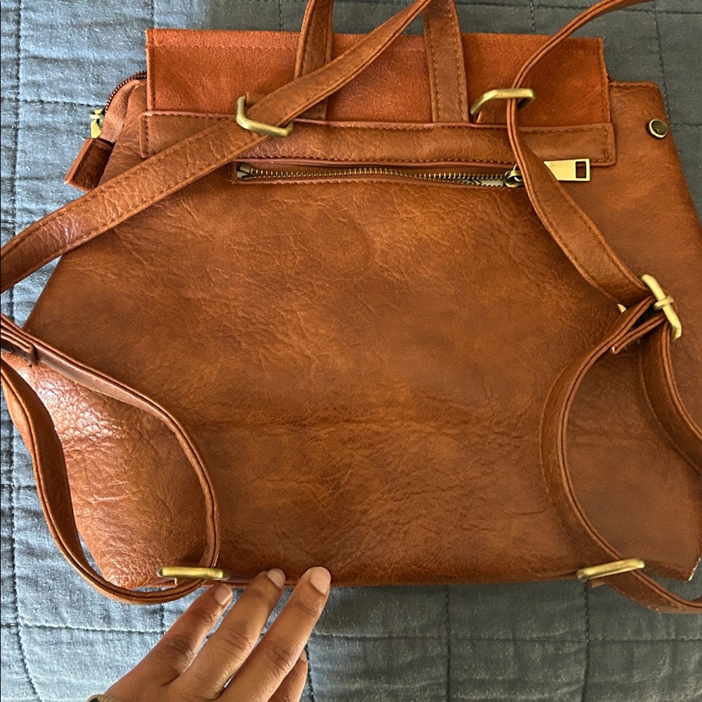 Stylish Brown Backpack - Picture 5 of 8